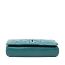 Chanel | Pre-Owned Medium Crumpled Calfskin Bi Vintage Full Flap | Blue/Turquoise