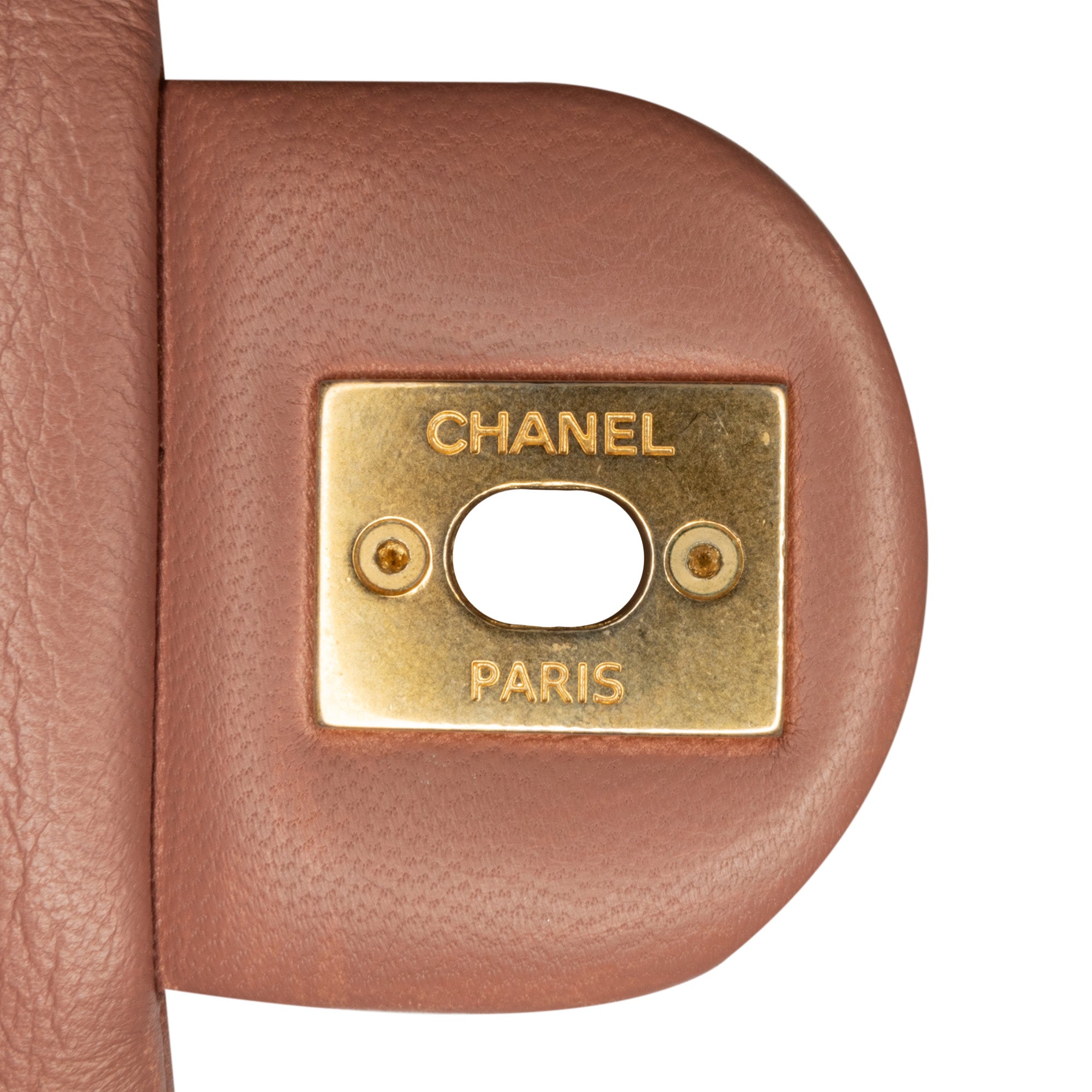 Chanel | Pre-Owned Mini Rectangular Chevron Lambskin Chain Around Flap | Pink/Light Pink