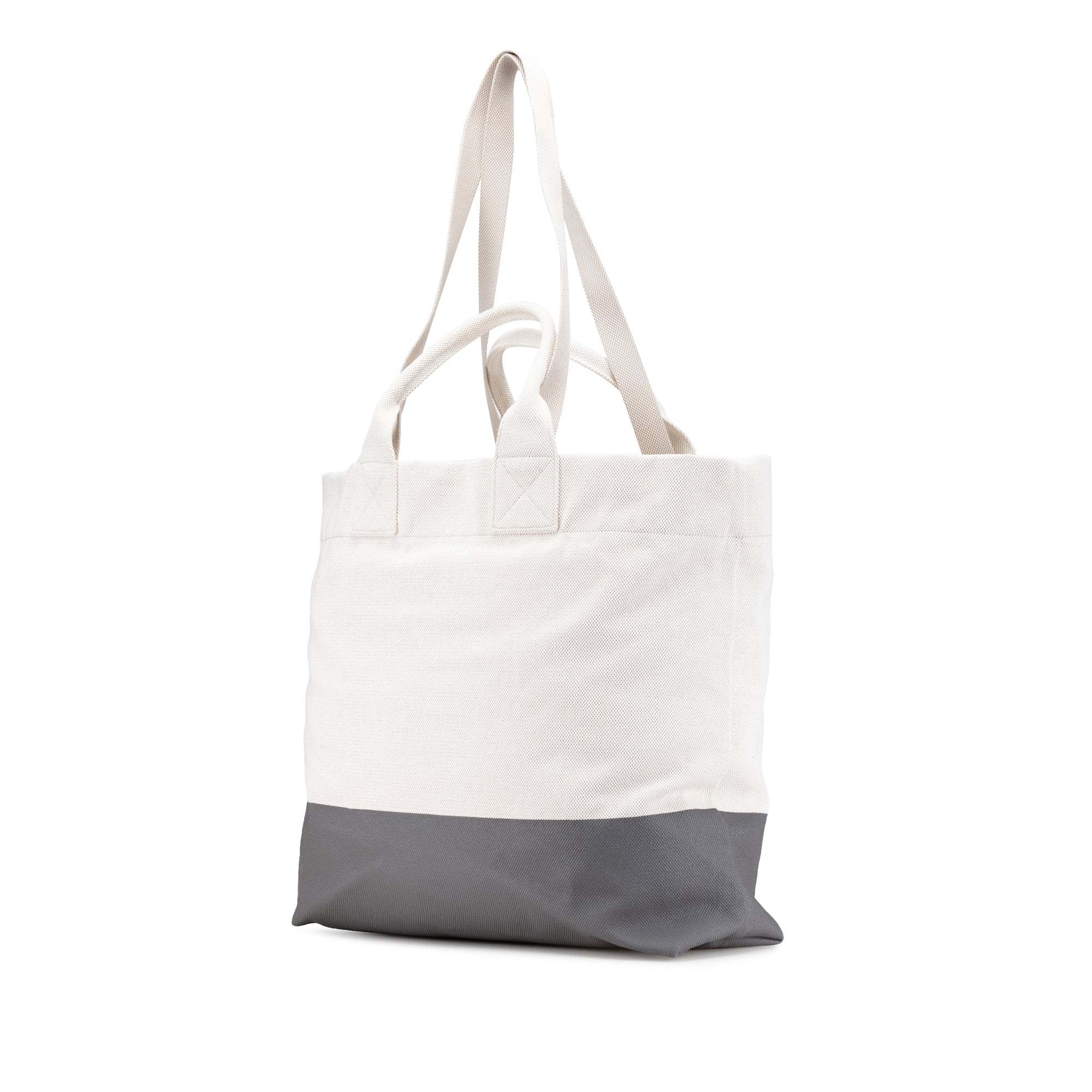 Gucci | Pre-Owned Canvas Embossed Logo Tote | White