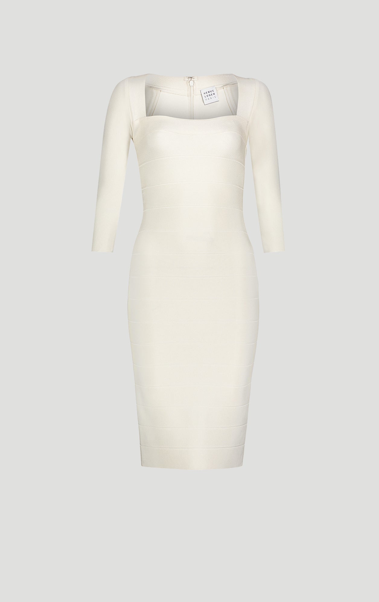 Square Neck Icon Dress | Alabaster