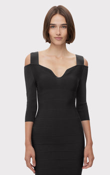 Icon Notched Bateau Midi | Black