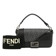 Fendi | Pre-Owned Zucca Coated Canvas And Calfskin Baguette Satchel | Black