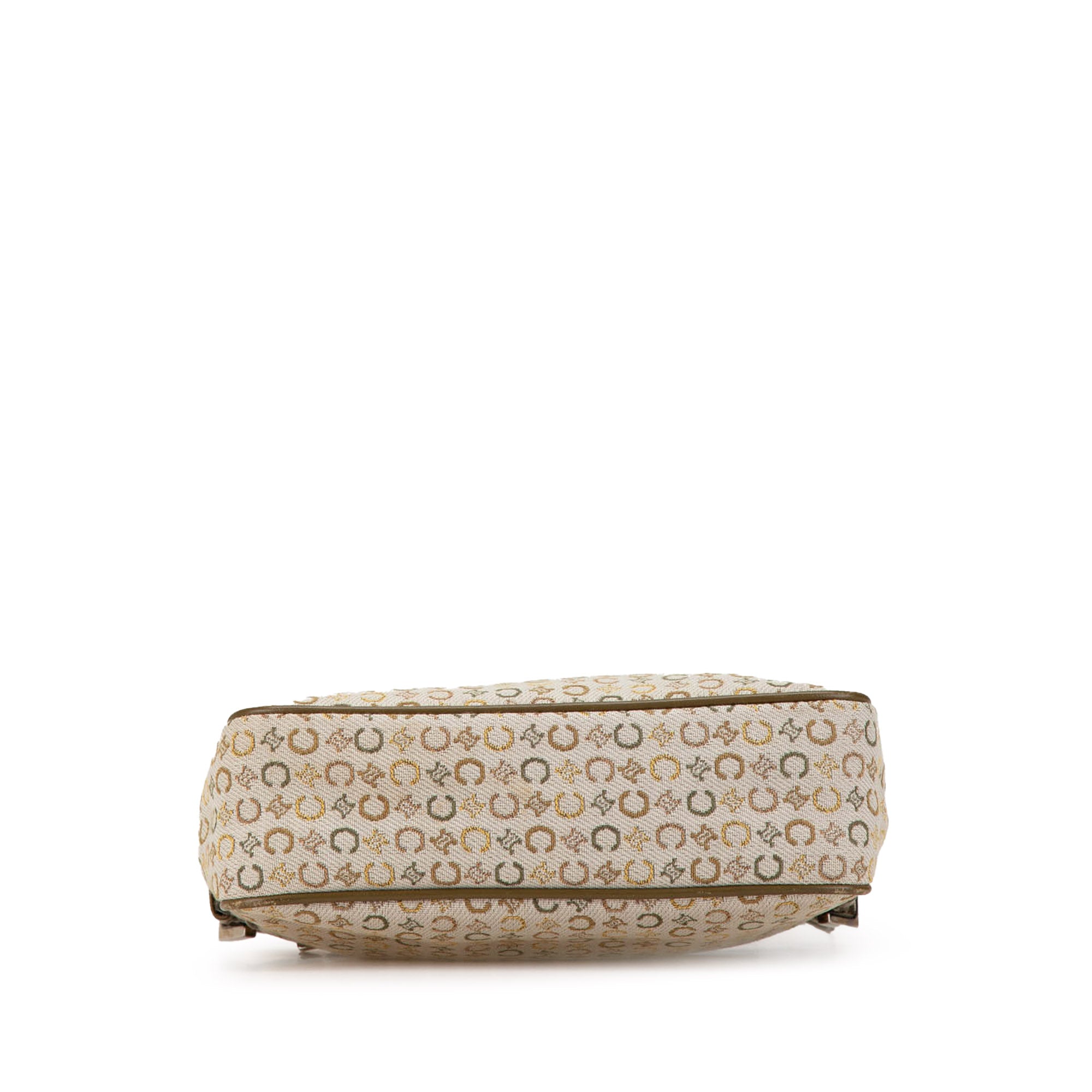 Celine | Pre-Owned C Macadam Canvas Shoulder Bag | Brown/Light Beige