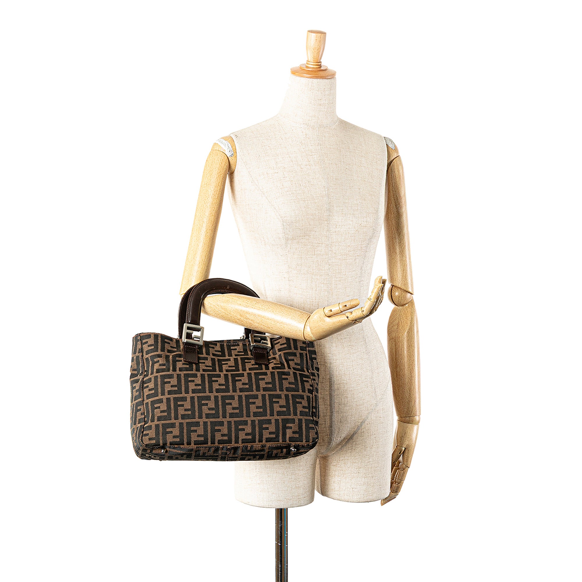 Fendi | Pre-Owned Small Zucca Canvas Twins Tote - I | Brown