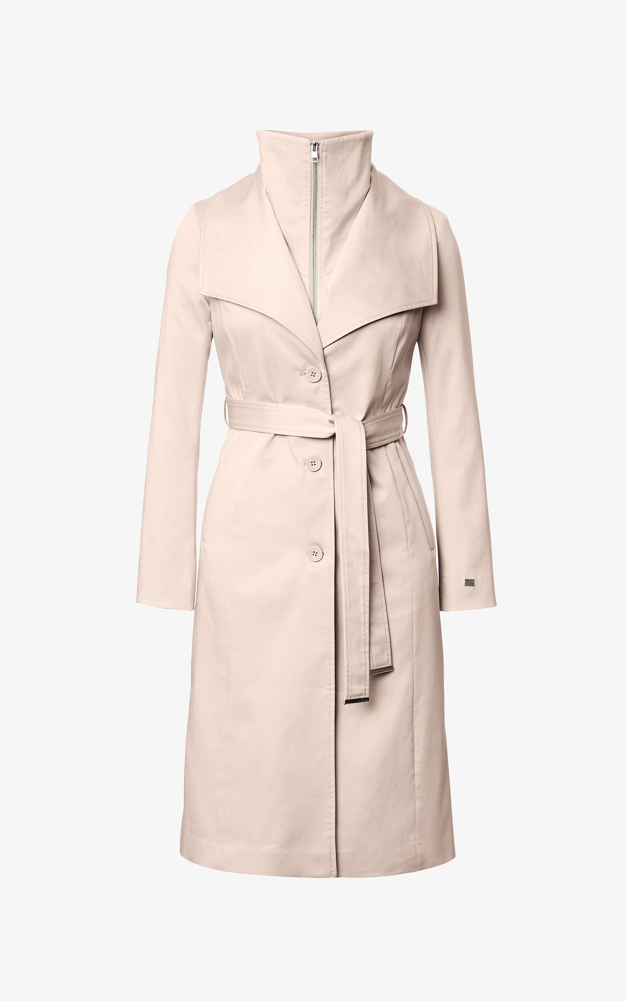 Ilana Slim-Fit Trench With Bib Collar | Mist