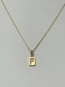 Spell It Out Diamond Initial Dog Tag Necklace | 14K Yellow Gold