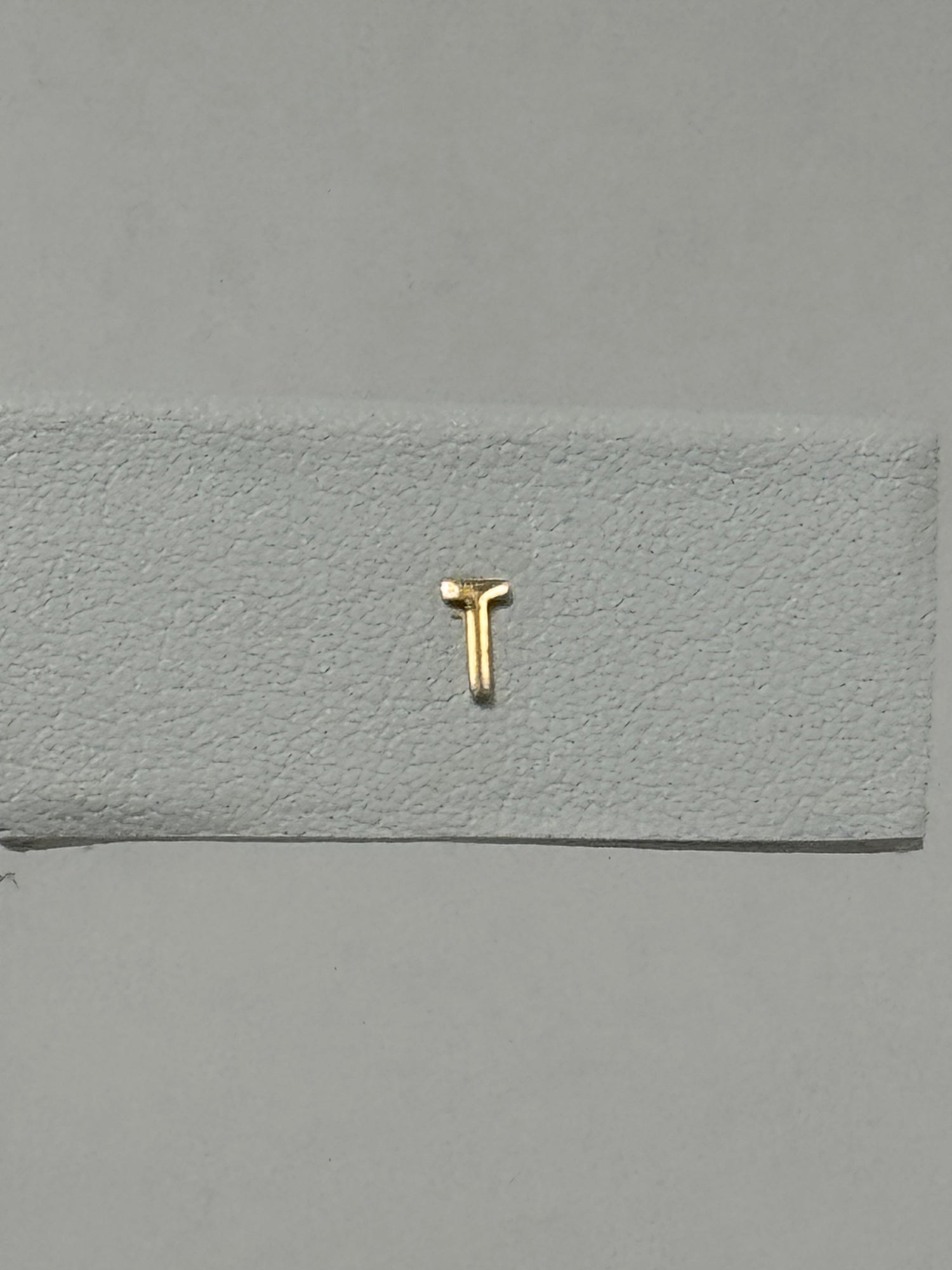 Tiny Initial Earring | 10K Yellow Gold