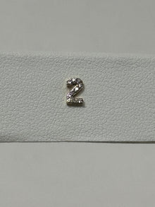 Pave Number Stud | 14K Yellow Gold | 0.03 CTW White Diamond