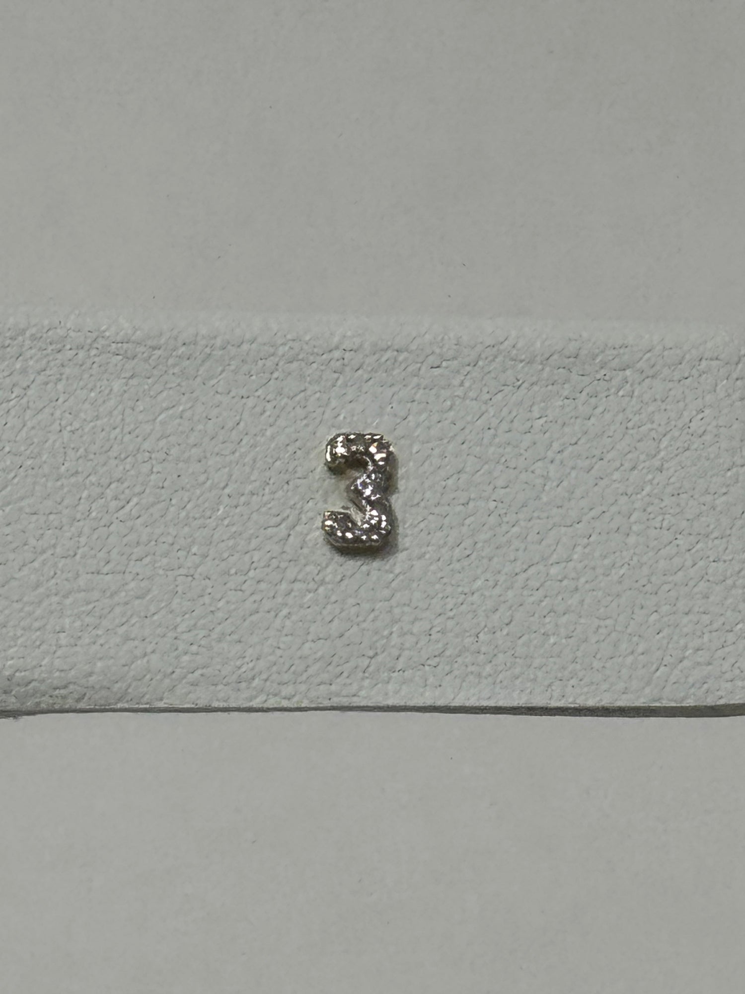 Pave Number Stud | 14K Yellow Gold | 0.03 CTW White Diamond