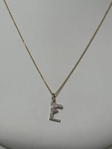 Elysee Initial Necklace | 14K Yellow Gold | White Diamond