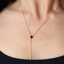 Women | White Diamond Stillwater Lariat | 14k Rose Gold