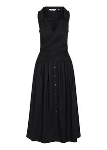 Isla Poplin Dress | Black
