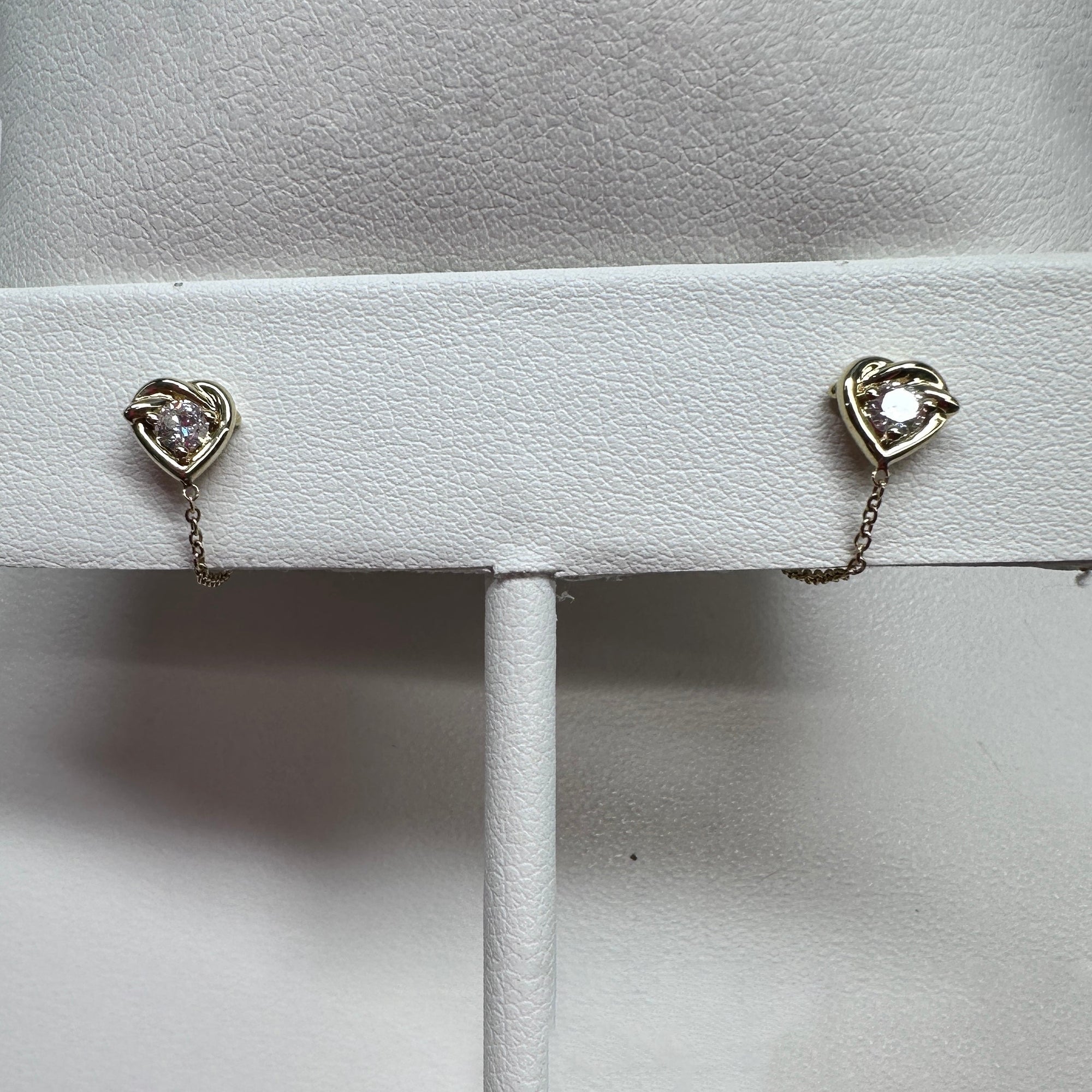 Tie the Knot Diamond Chained Earrings | 10K Yellow Gold | 0.22 CTW (Approx) White Diamond