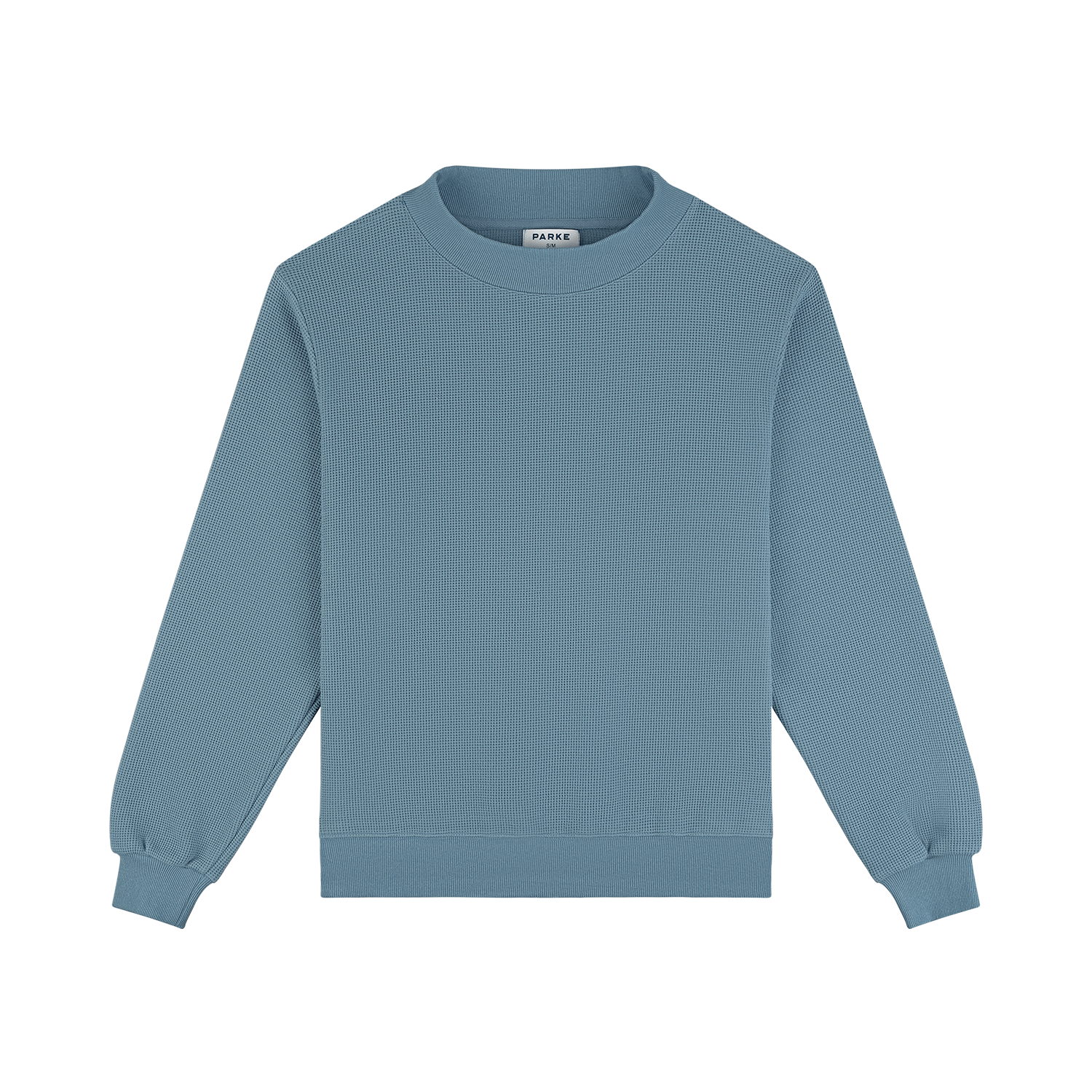 Waffle Mockneck Pullover | Glacier