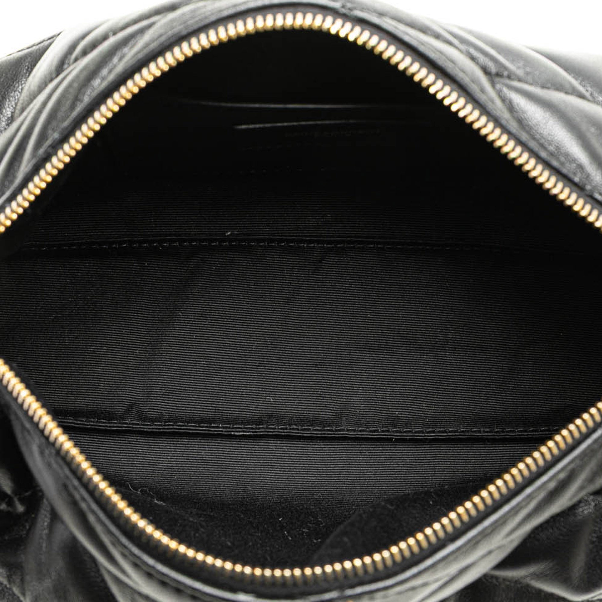 Saint Laurent | Pre-Owned Small Quilted Lambskin Sade Tube Bag | Black