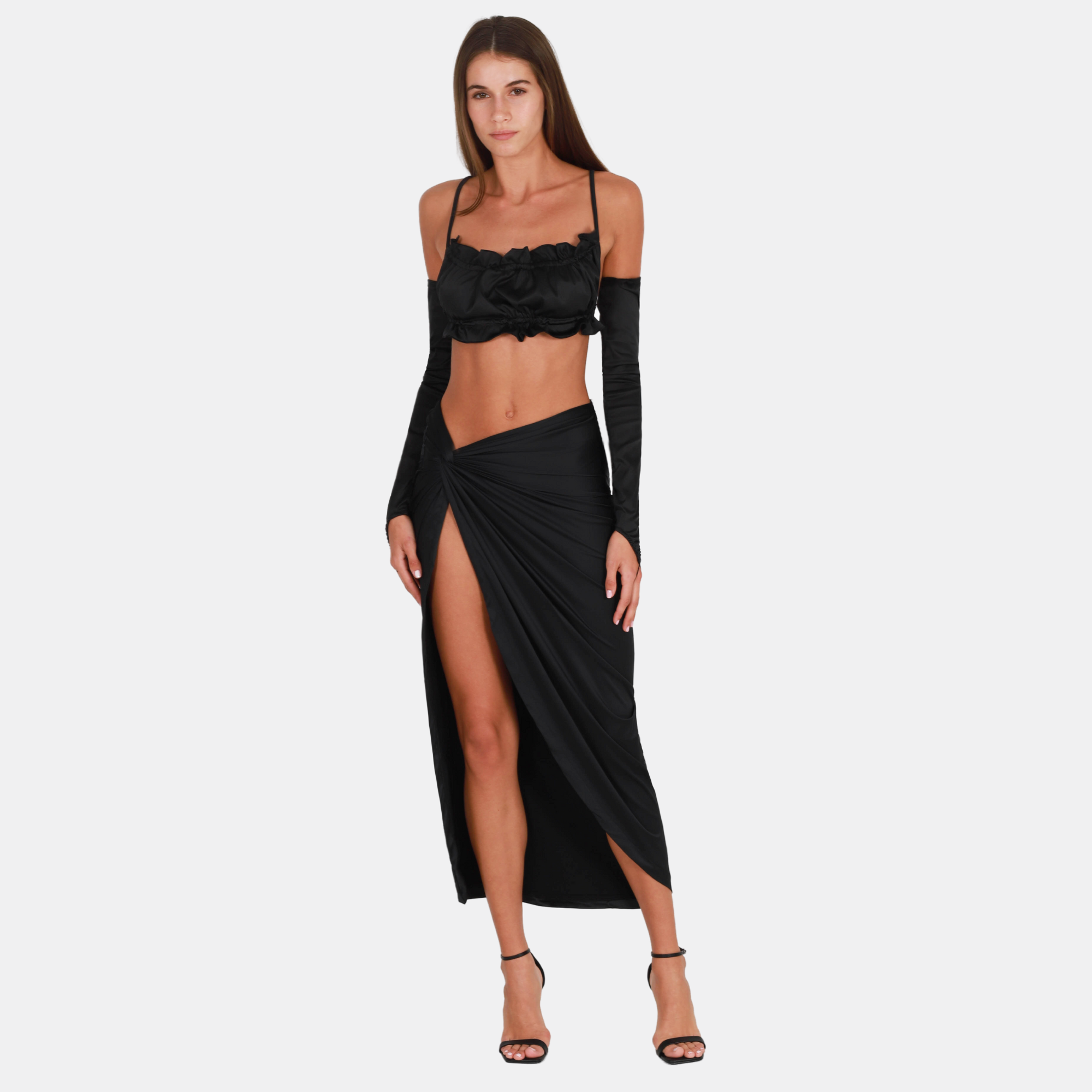 OW Collection Irina Skirt | Black Caviar