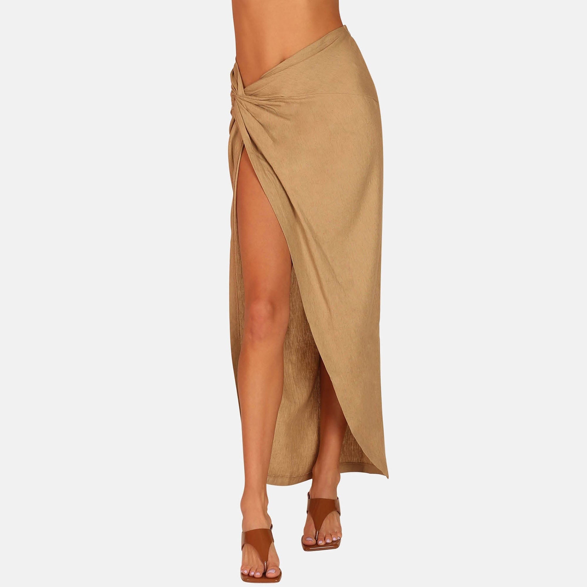 OW Collection Iris Skirt | Light Beige