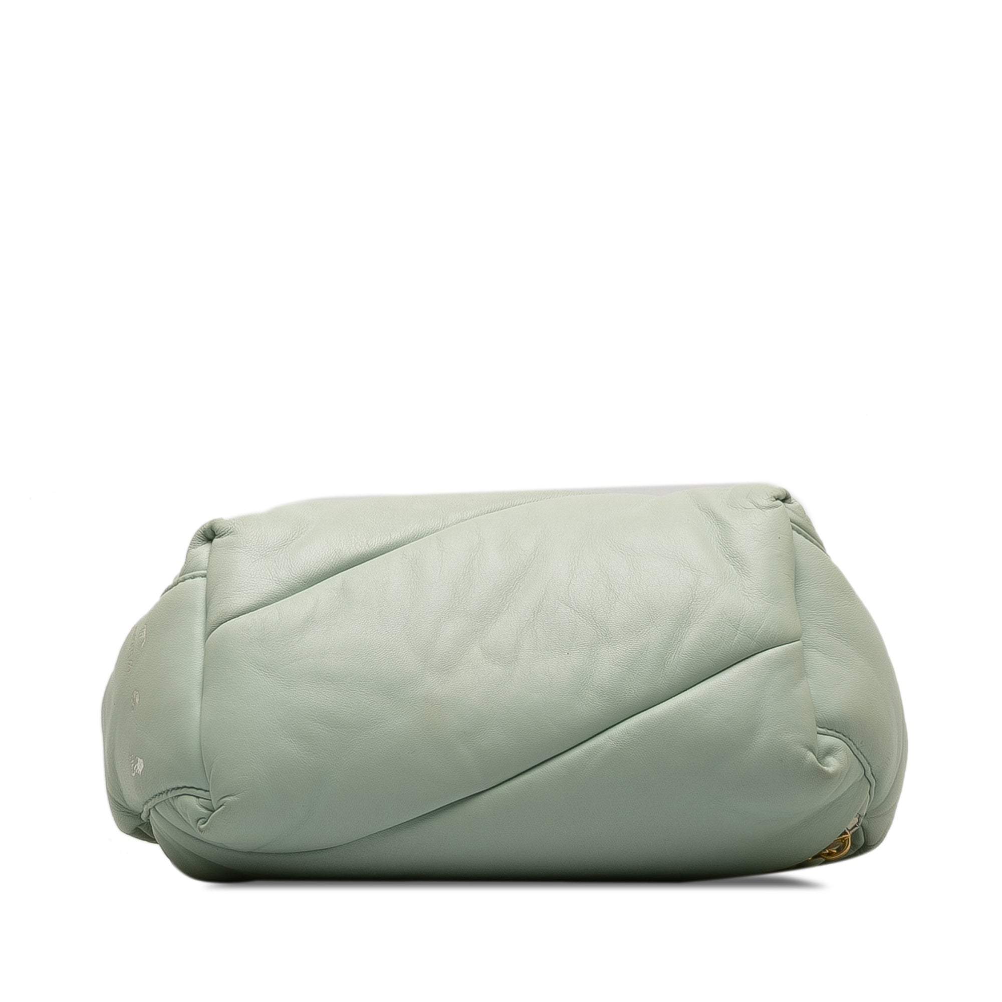 Off-White | Pre-Owned Leather Pump Pouch | Green/Light Green