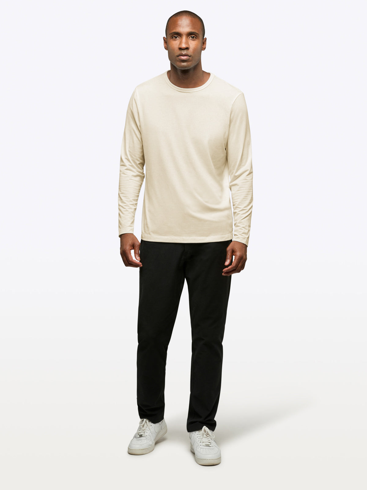 Mens | AO Forever Long Sleeve Tee | Classic-Fit PYCA Pro | Ivory
