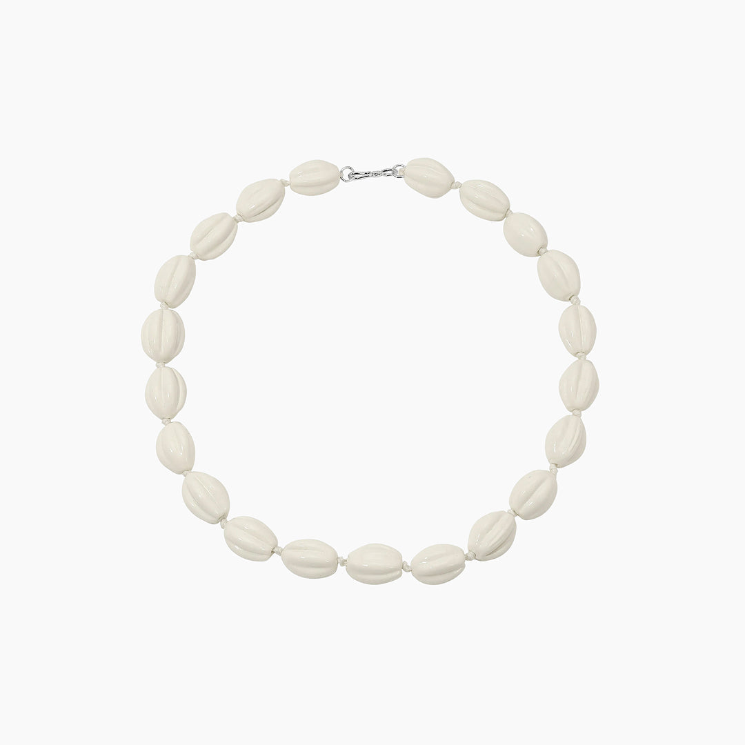Isla Necklace | Cream Resin Beads