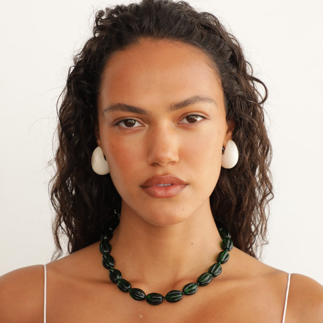 Isla Necklace | Cream Resin Beads
