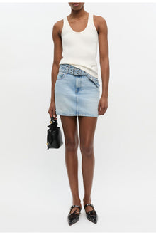 Ivory Ribbed Tank Top | Egret