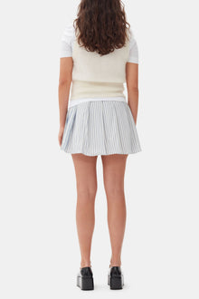 Ivory Tie String Vest | Egret