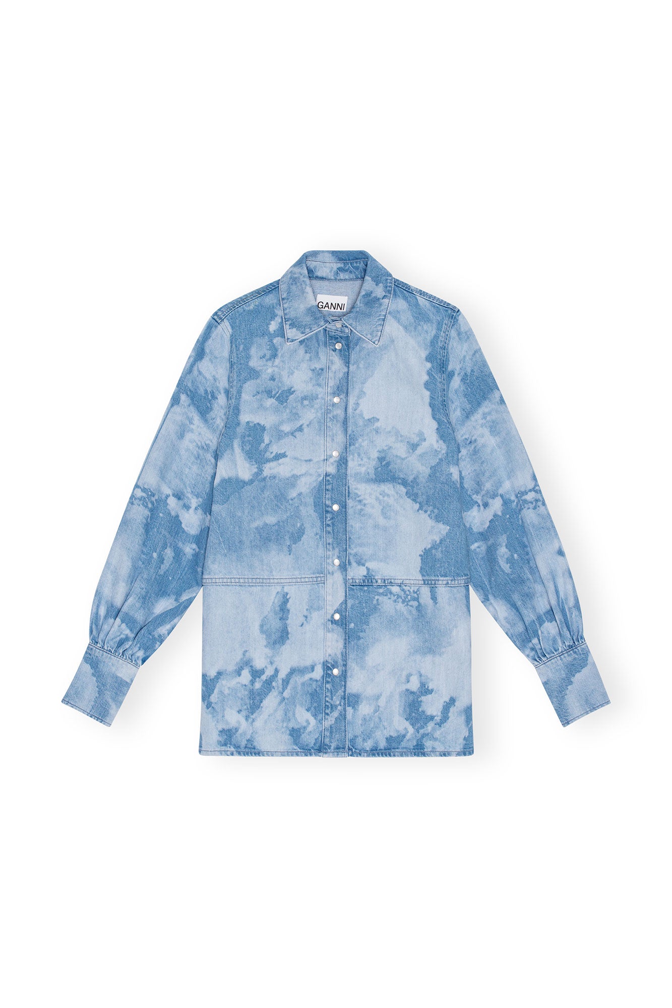 Bleach Denim Shirt | Light Blue Stone