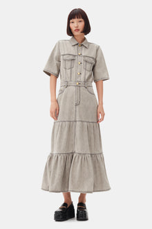 Future Denim Long Dress | Gray Quill