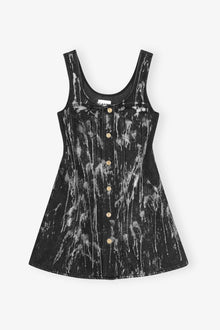 Heavy Denim Mini Dress | Washed Black/Black