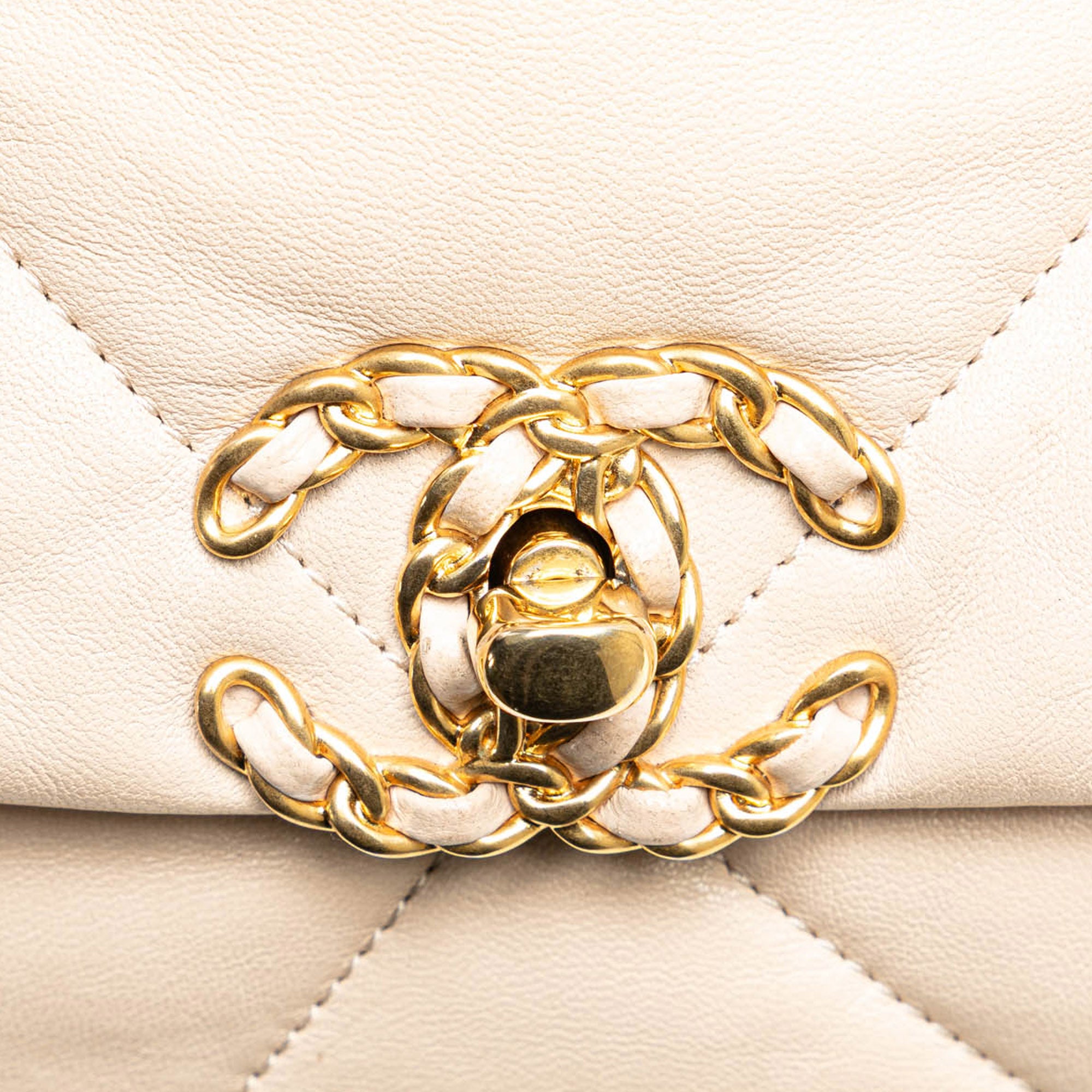 Chanel | Pre-Owned Large Lambskin 19 Flap | Brown/Beige