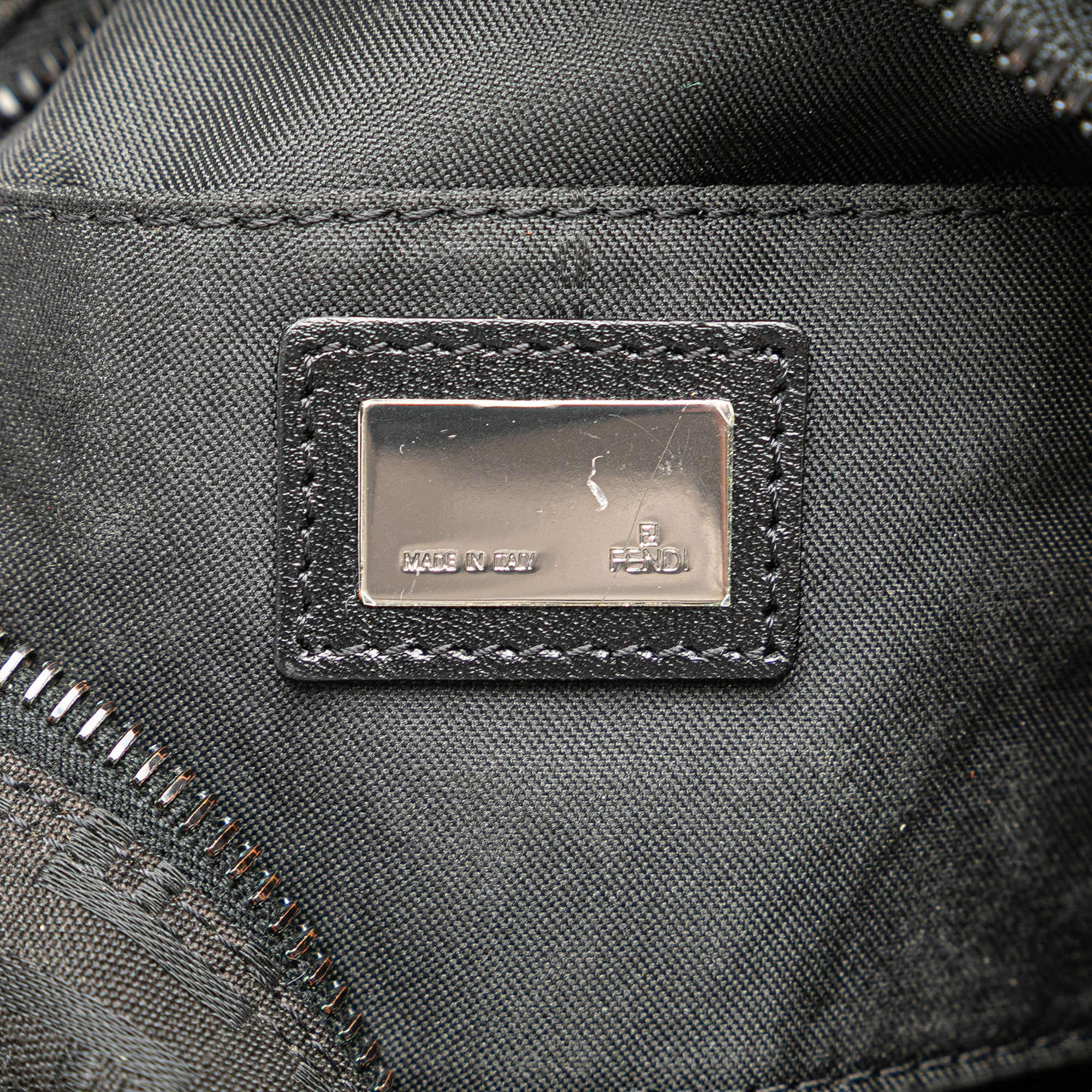 Fendi | Pre-Owned Mini Zucchino Canvas Handbag | Black