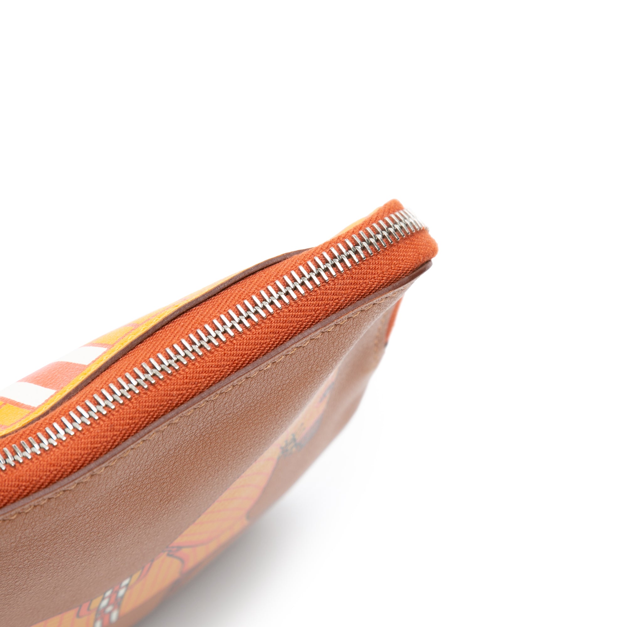 Hermes | Pre-Owned Swift Couverture Nouvelle Carre Pocket Pouch | Brown