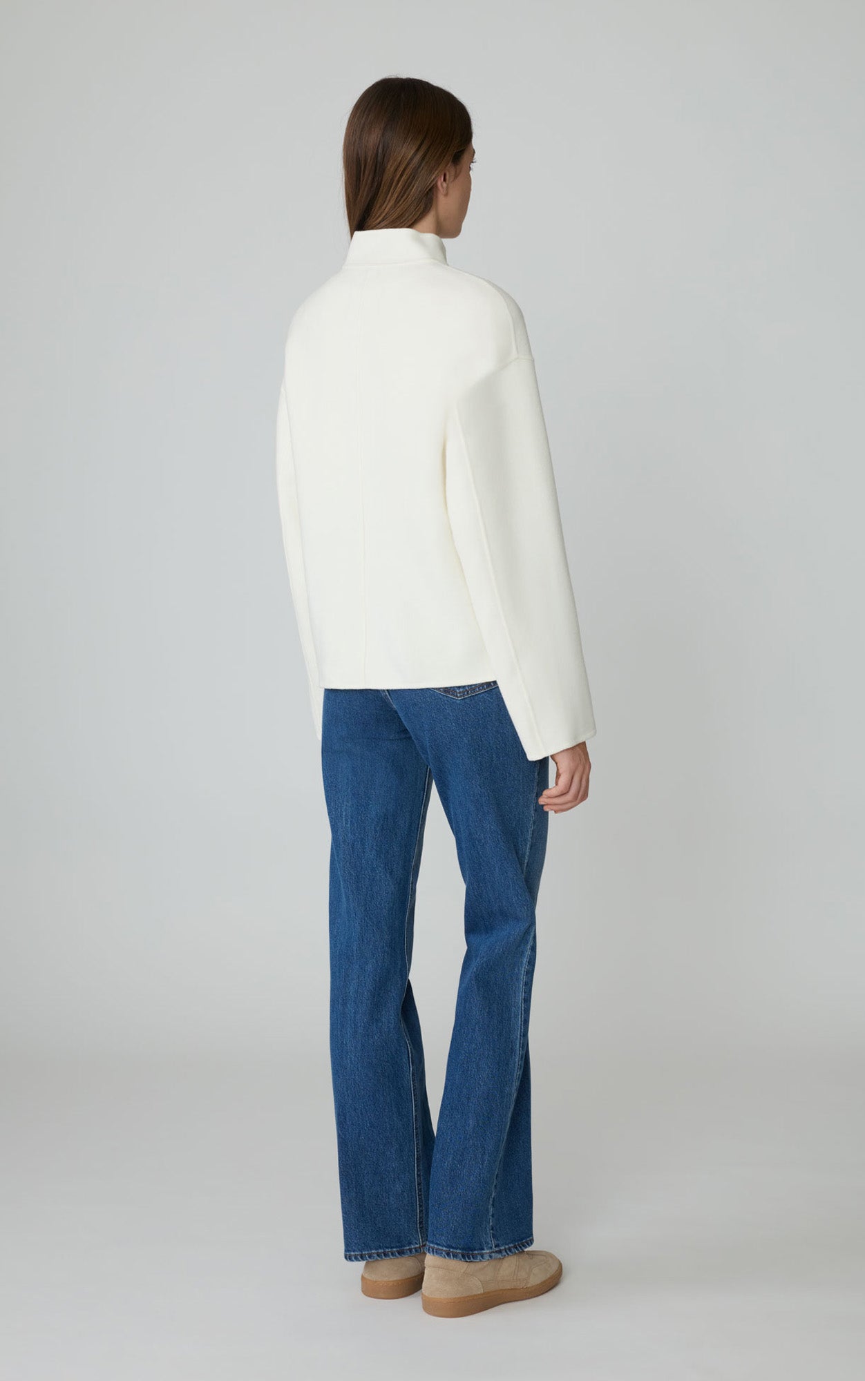 Jenny Double Face Wool Jacket | Powder