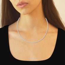 Womens | Tennis Necklace | 14K White Gold | 5.75 CTW Round Cut Natural Diamond | H-I-I2-I3