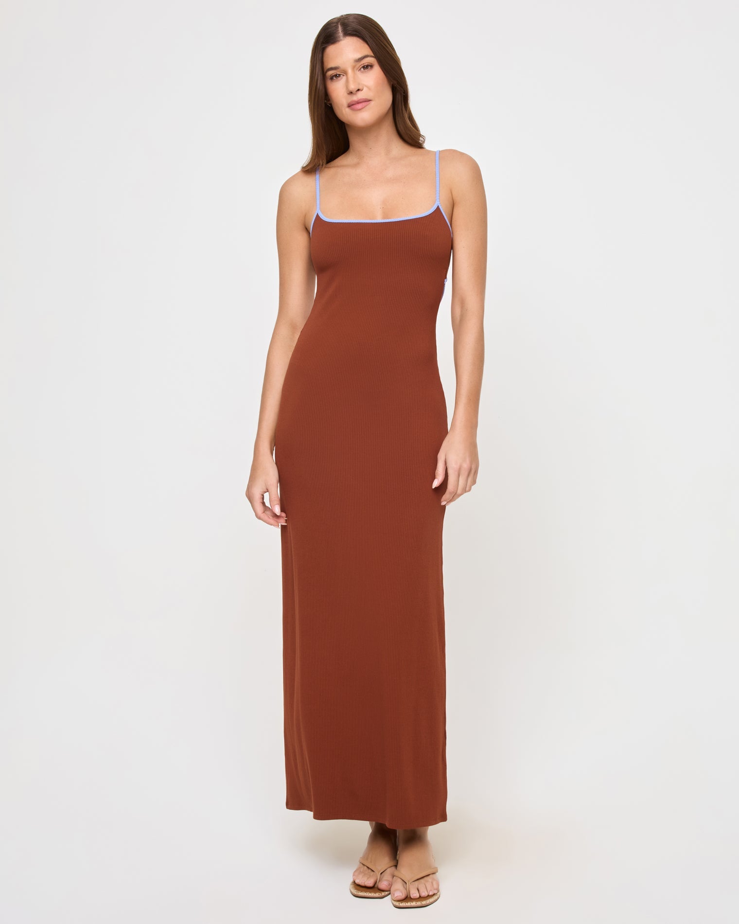 Jordana Dress | Tobacco Peri Blue