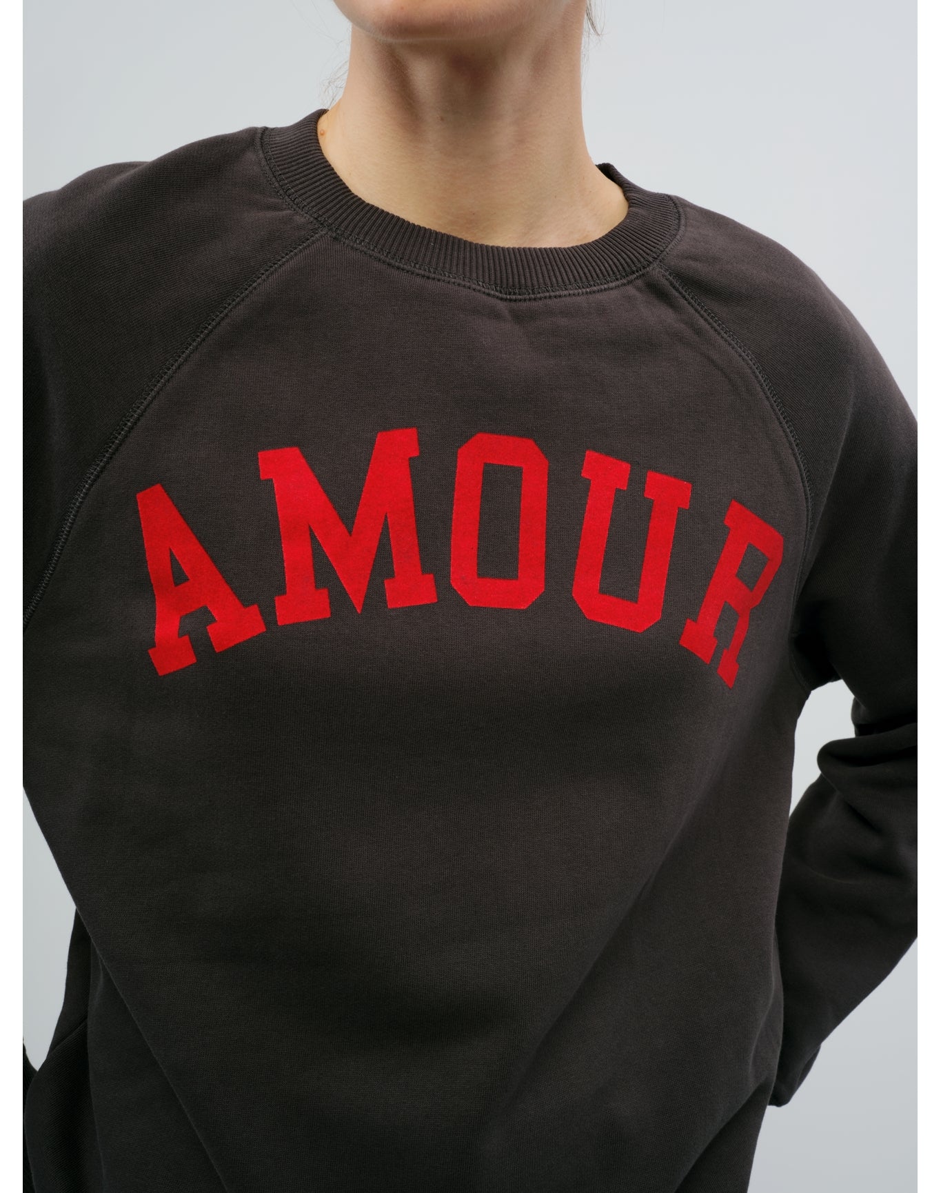 Upper Mo Amour Flock Sweatshirt | Carbon