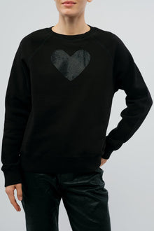 Upper Mo Heart Strass Sweatshirt | Black