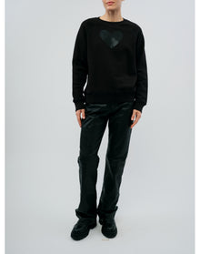 Upper Mo Heart Strass Sweatshirt | Black