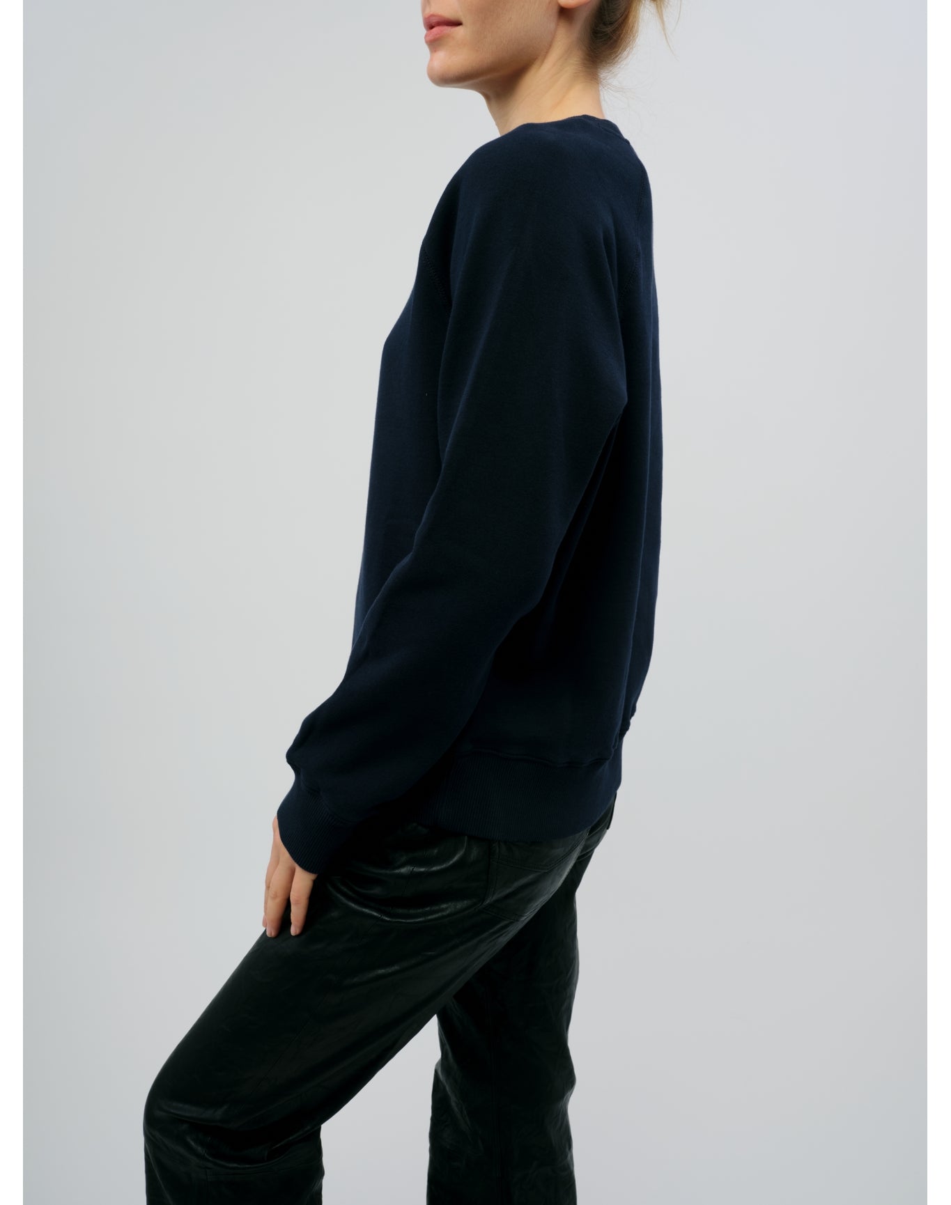 Upper Mo Heart Strass Sweatshirt | Navy Blue