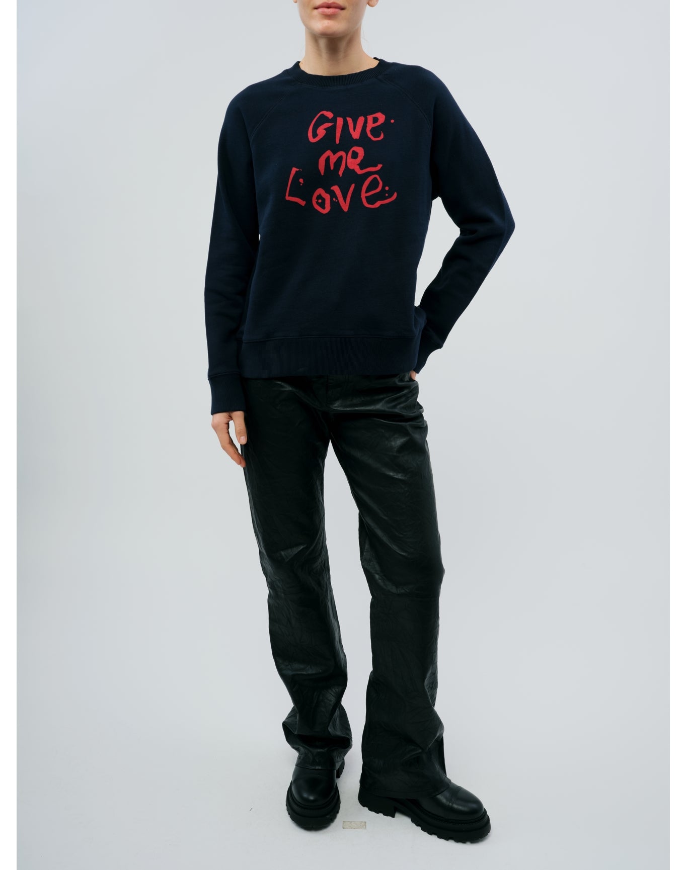 Upper Mo Give Me Love Sweatshirt | Navy Blue