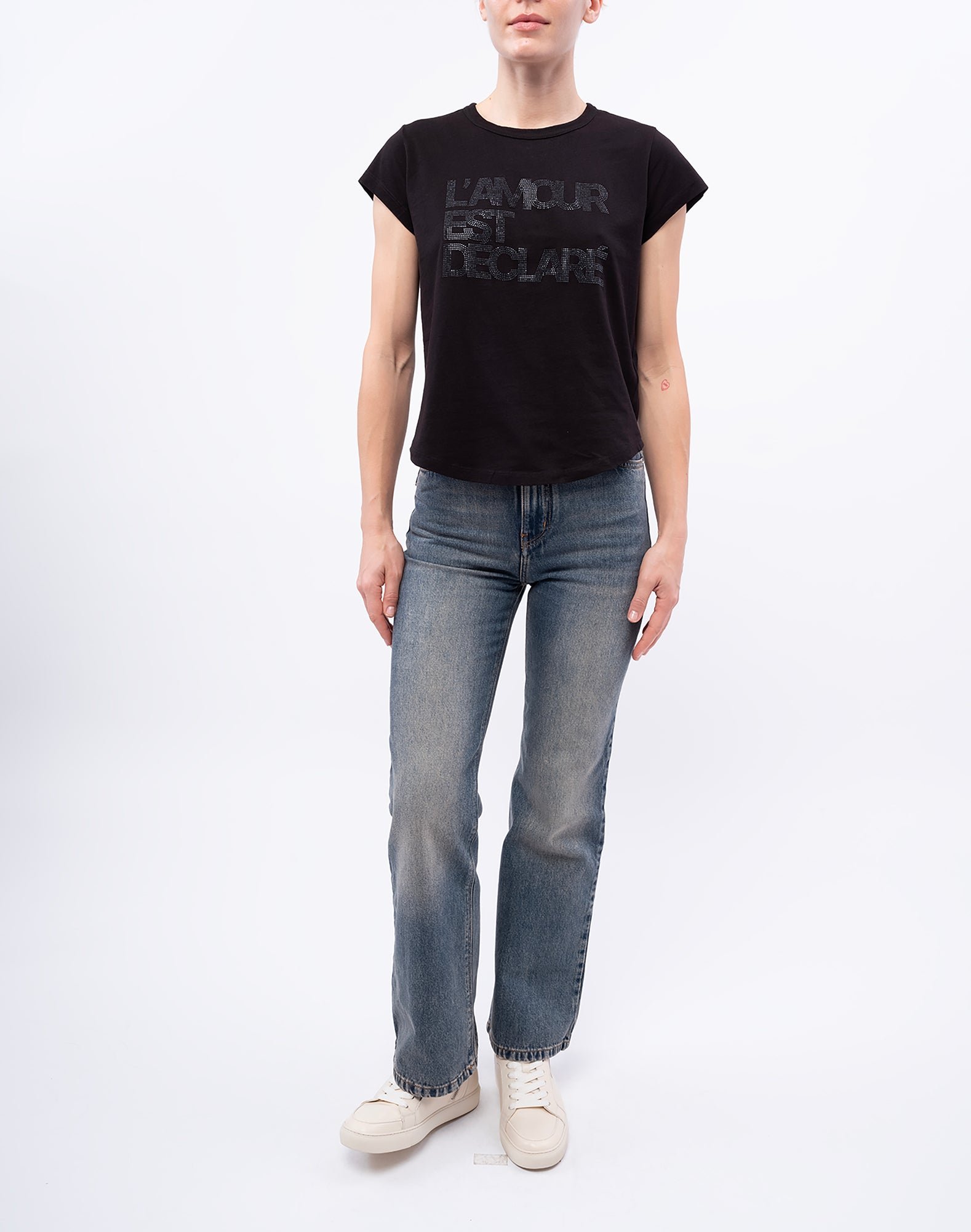 Woop HC Amour Declare Strass T-Shirt | Black