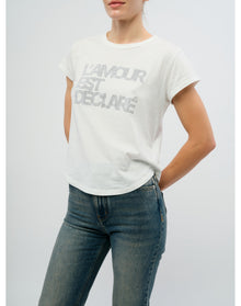 Woop HC Amour Declare Strass T-Shirt | Beige