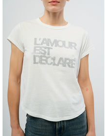 Woop HC Amour Declare Strass T-Shirt | Beige