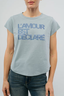 Woop HC Amour Declare Strass T-Shirt | Cloud