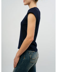 Skinny HC Heart Strass T-Shirt | Navy Blue