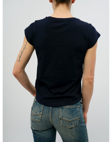 Skinny HC Heart Strass T-Shirt | Navy Blue