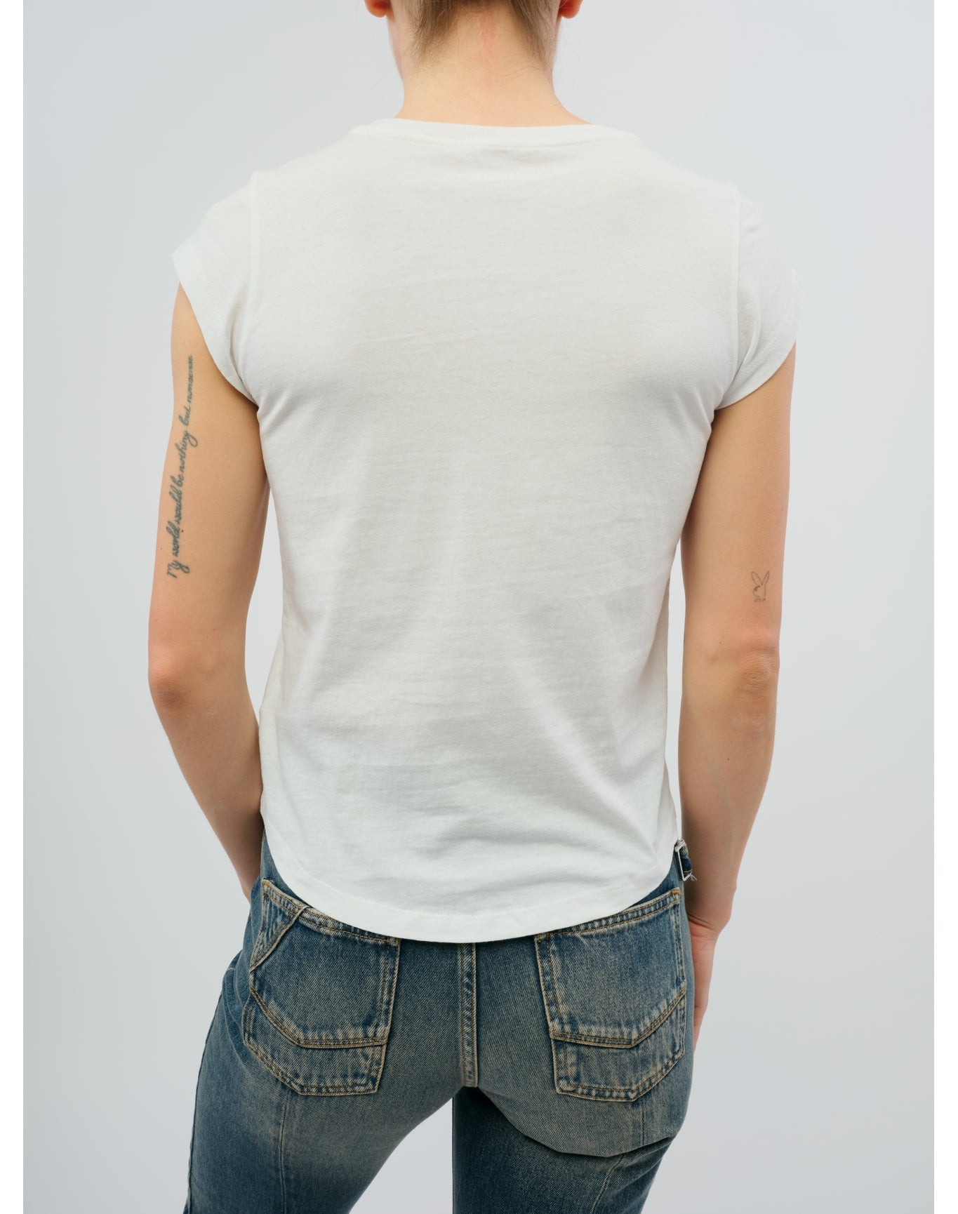 Skinny HC Heart Strass T-Shirt | Beige
