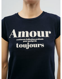 Skinny HC Amour Pour TJS T-Shirt | Navy Blue