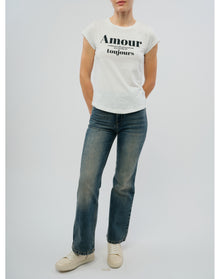 Skinny HC Amour Pour TJS T-Shirt | Beige